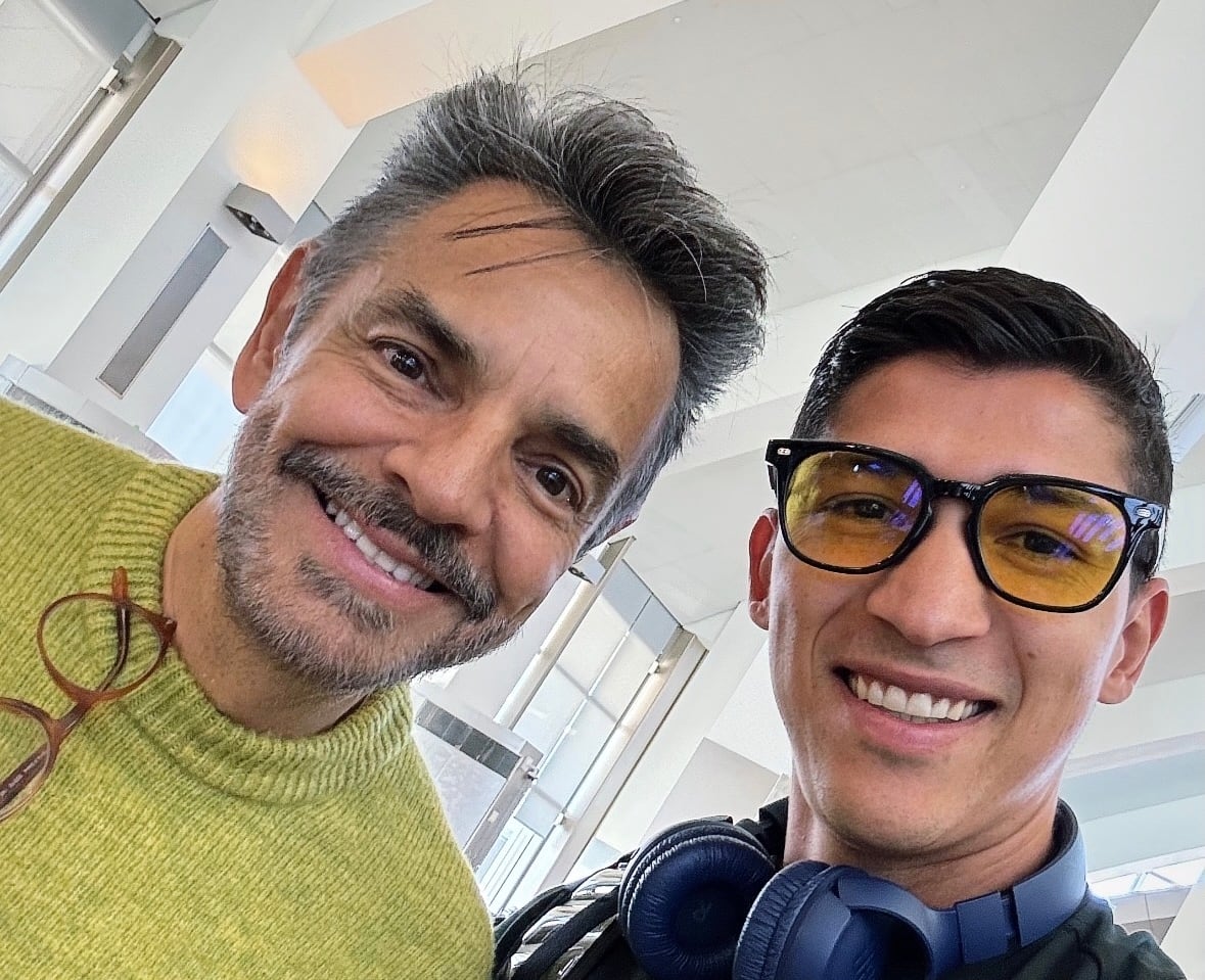 Ángel Zaldívar se encontró a Eugenio Derbez en Los Ángeles, California, horas después del partido entre LAFC y Liga Deportiva Alajuelense, en la Copa de Campeones de Concacaf.