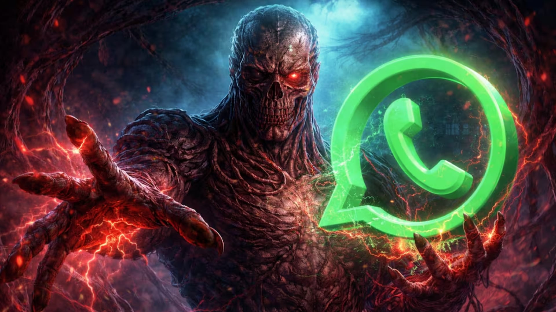 Instrucciones para activar el modo Vecna en WhatsApp con cambios en ícono, teclado y fondos inspirados en Stranger Things.