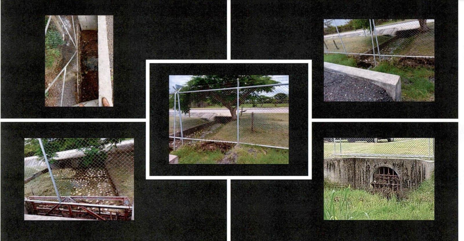 Así lucían los drenajes de la pista del Daniel Oduber, luego del paso de Bonnie en julio del 2022. Foto: Informe de DGAC.