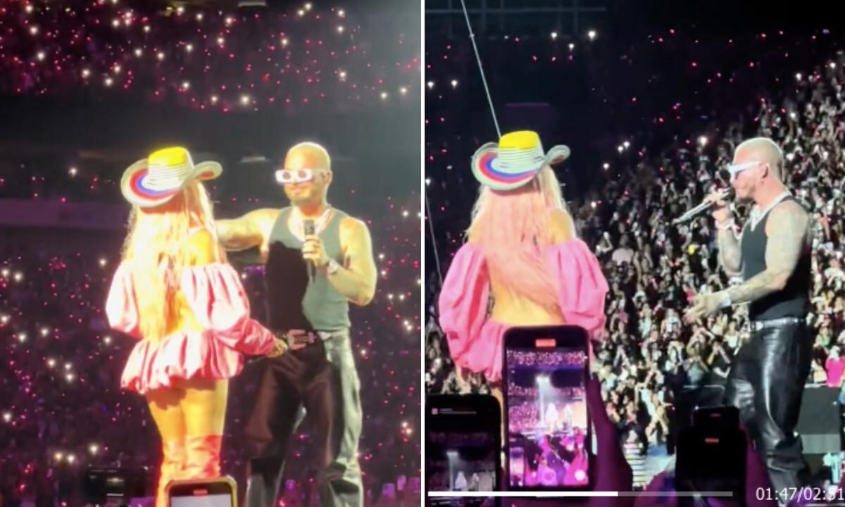 Karol G y J Balvin en concierto en Nueva Jersey