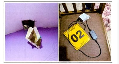 Cámara encontrada en la habitación de la planta bajo.