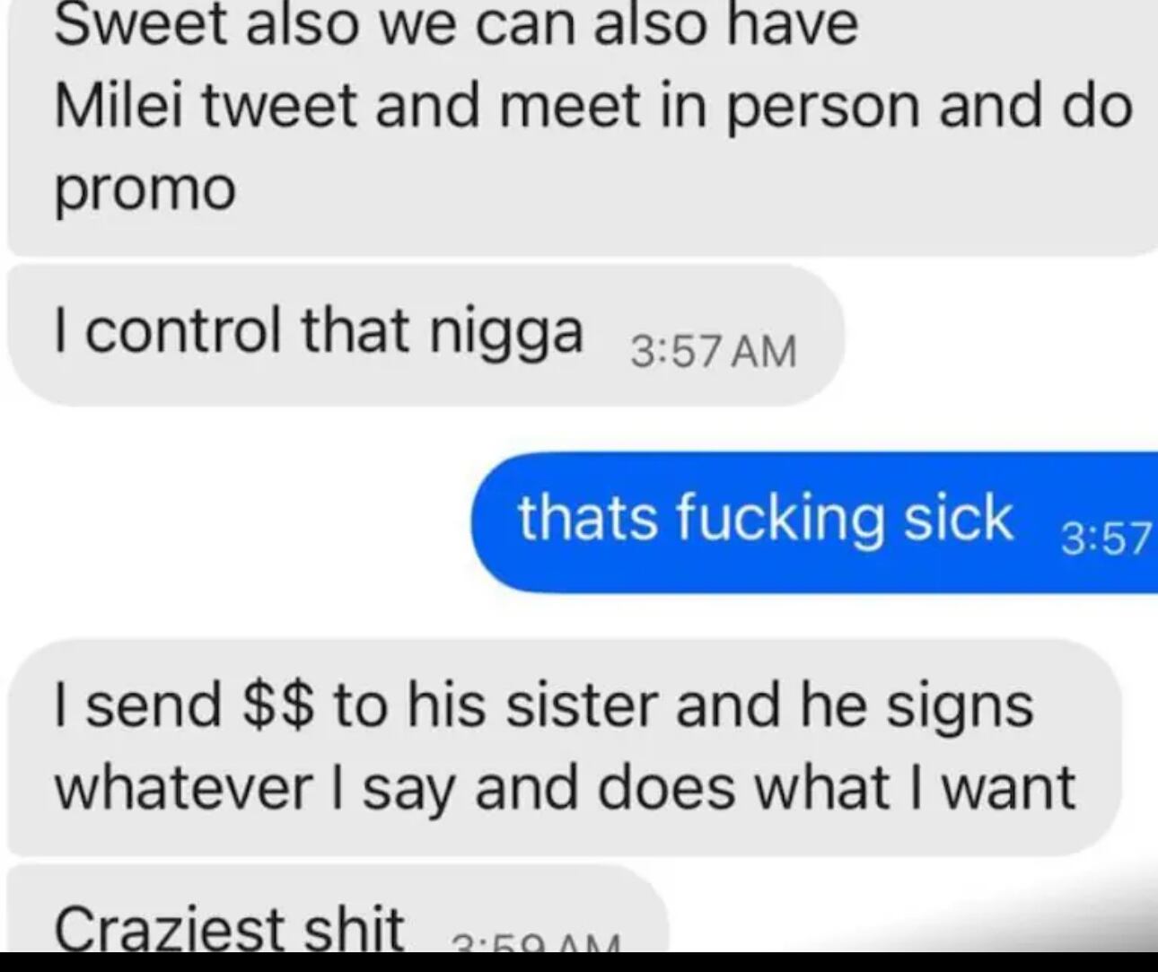 Hayden Davis y Javier Milei