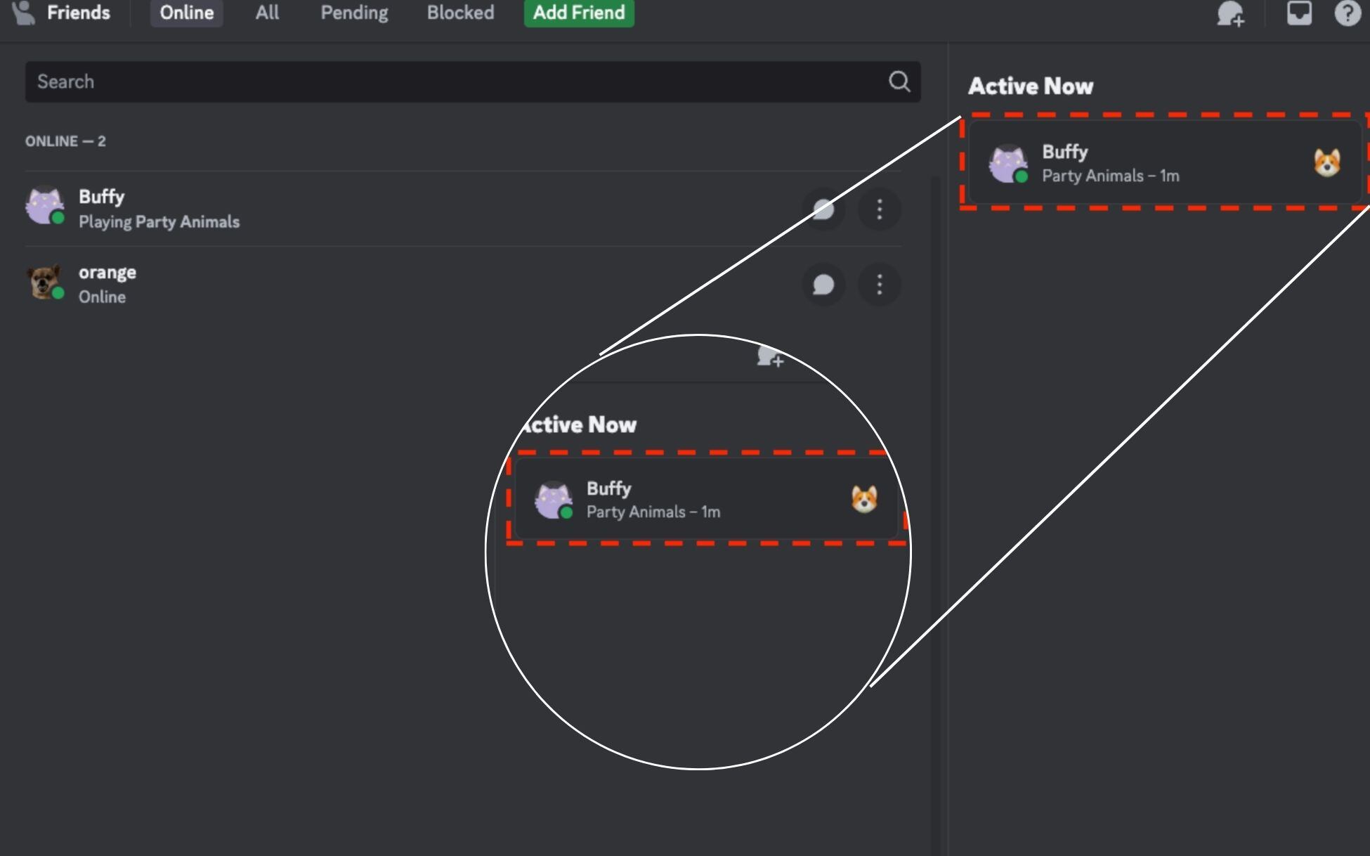 Así es cómo se ve el nuevo rastreador de actividad de Discord, que muestra el tiempo que llevan jugando. Foto: Discord.