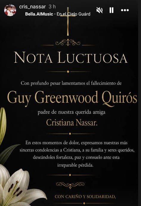 Cristiana Nassar pasa por un duro momento personal.