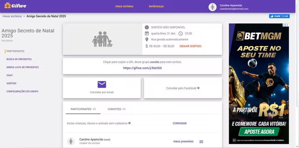Gifwe: ofrece listas de regalos, sugerencias de productos y chat integrado.