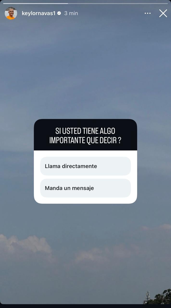 Este fue el mensaje que puso Keylor Navas en redes sociales.