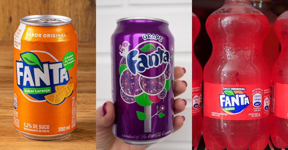 En la imagen, fanta naranja, uva y kolita