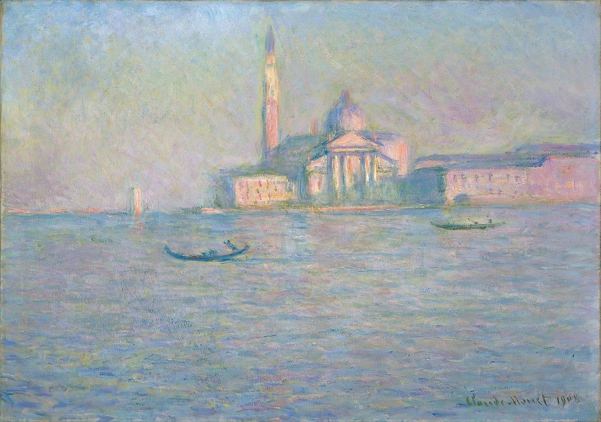 'La iglesia de San Giorgio Maggiore, Venecia', 1908, Claude Monet, en The Lockton Collection.