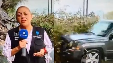 Reportera y camarógrafo son atropellados durante transmisión en vivo de accidente en México