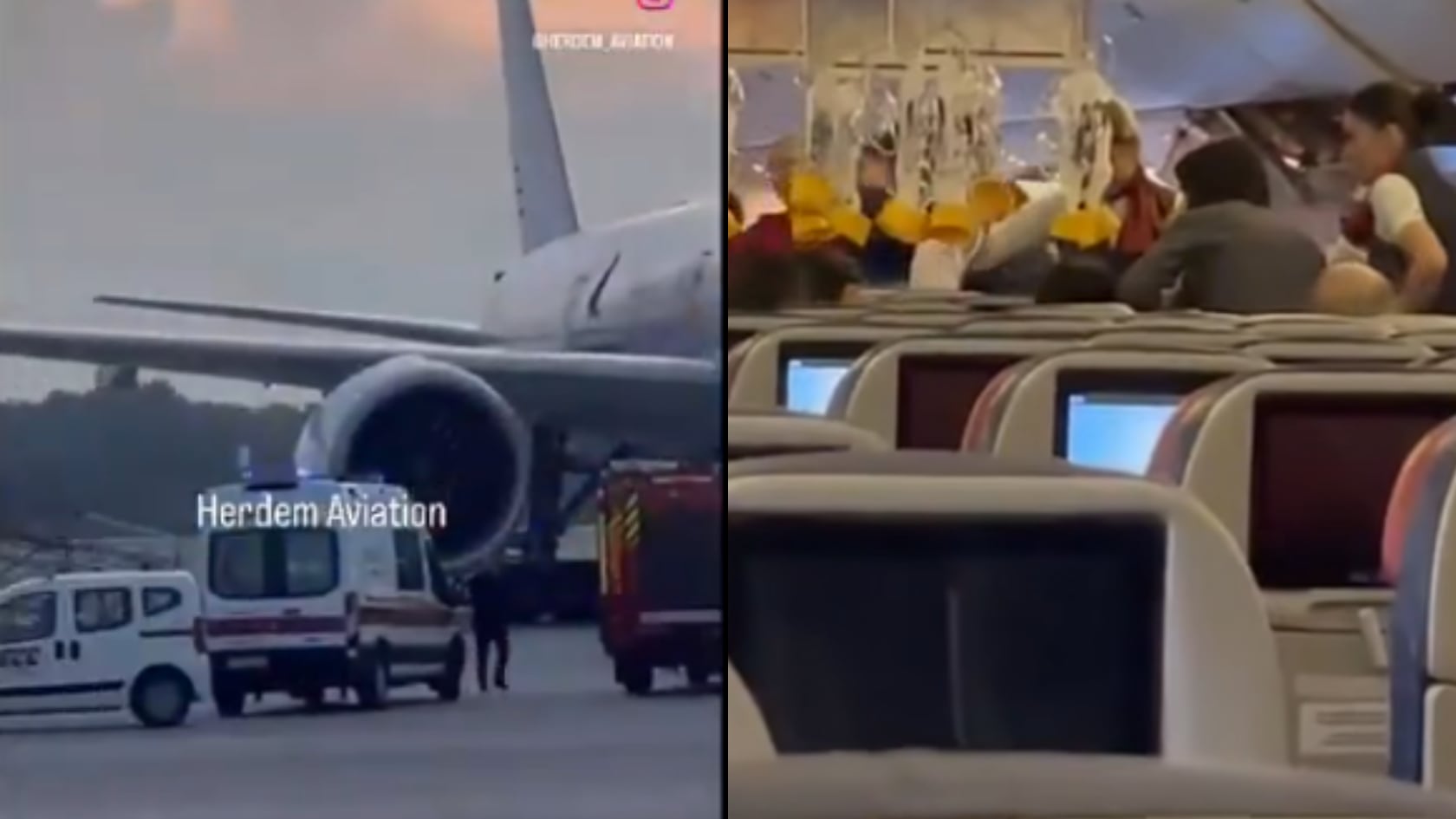 El accidente ocurrió después del aterrizaje de un Boeing 777-3Q8. Una persona resultó herida y los pasajeros vivieron momentos de gran tensión.