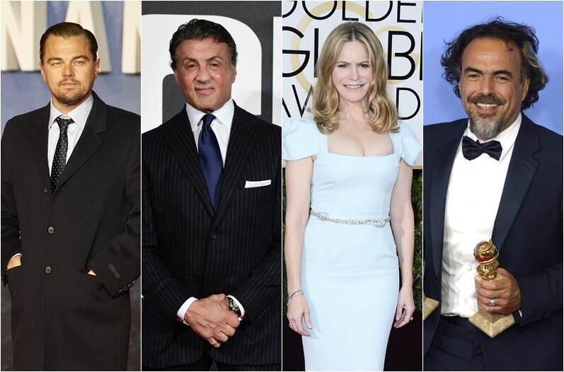 Leonardo Dicaprio, Sylvester Stallone, Jennifer Lason Leigh y Alejandro González Iñarritu son parte de los nominados este 2016.