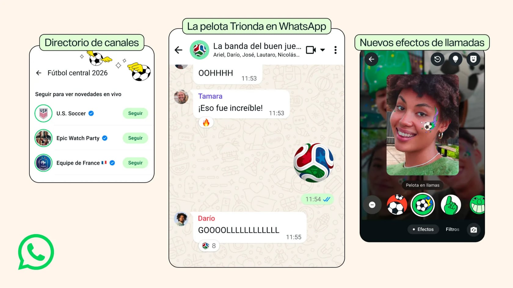 Los aficionados al fútbol tendrán nuevas herramientas en WhatsApp para compartir partidos, consultar información y vivir la competencia.
