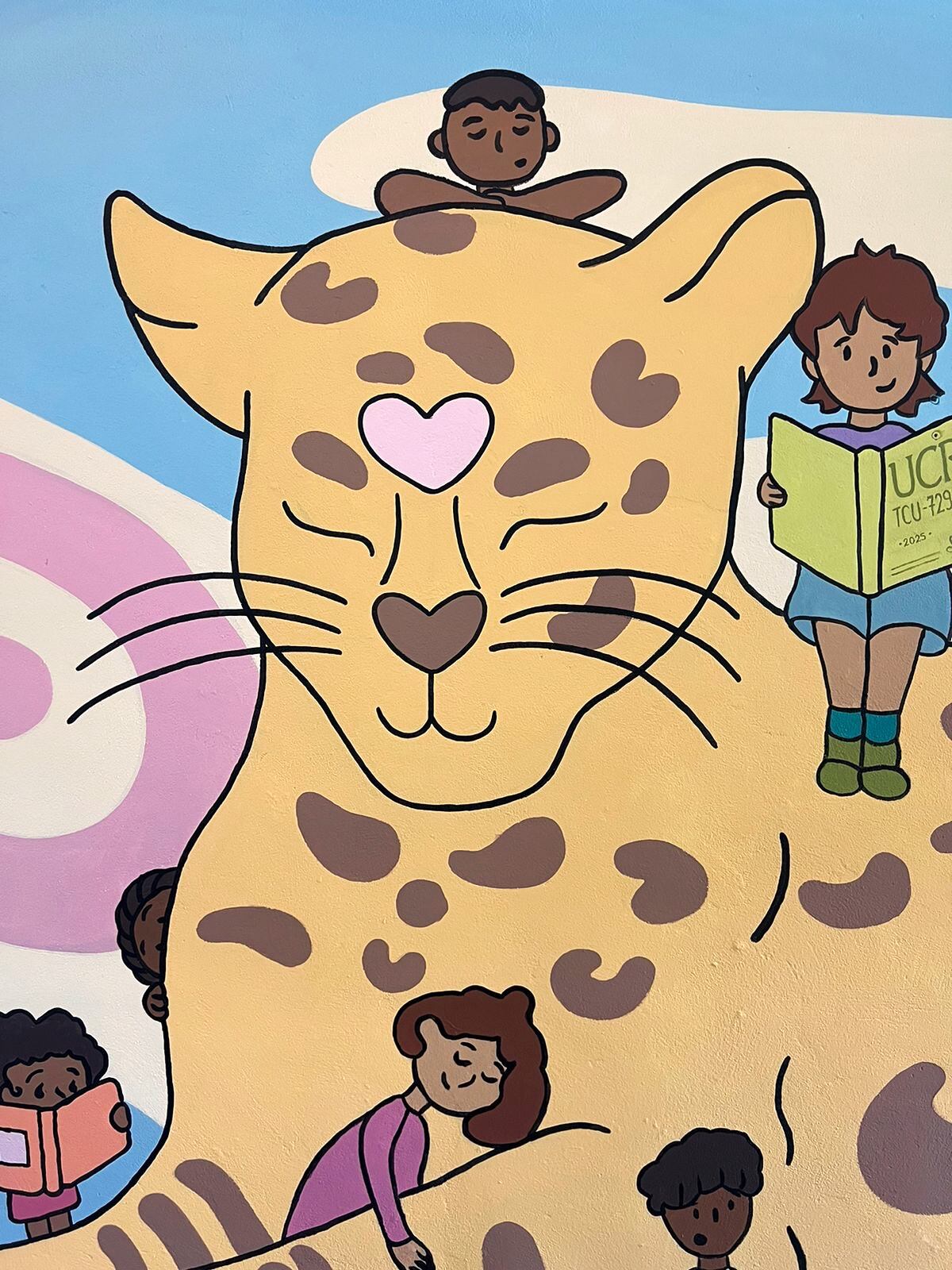 Mural que destaca el significado de Matambú en la Escuela 26 de Febrero de 1886