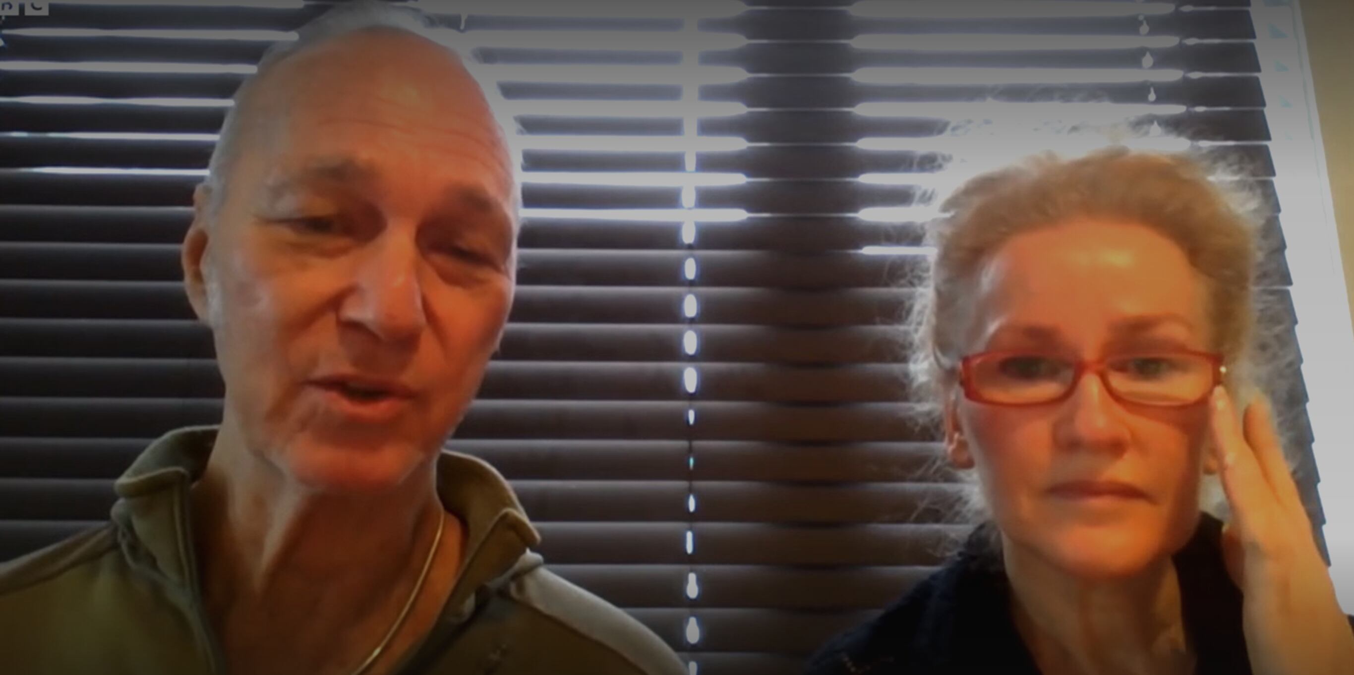 John Flickinger y Sylvia Labrecque padres de Jacob, quien murió en Gaza en ataque de Israel. Captura de BBC