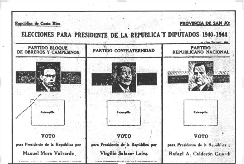 Papeleta de 1940.