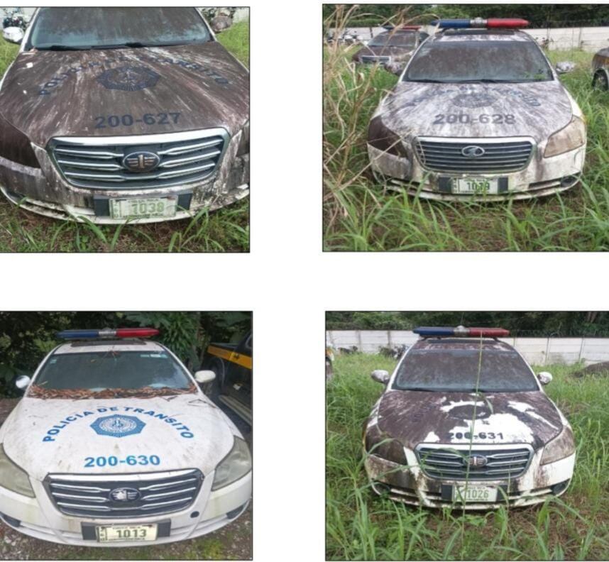 Según la Auditoría más de la mitad de los vehículos del tránsito en la región Brunca están varados o en desuso. Foto: Auditoría del MOPT.