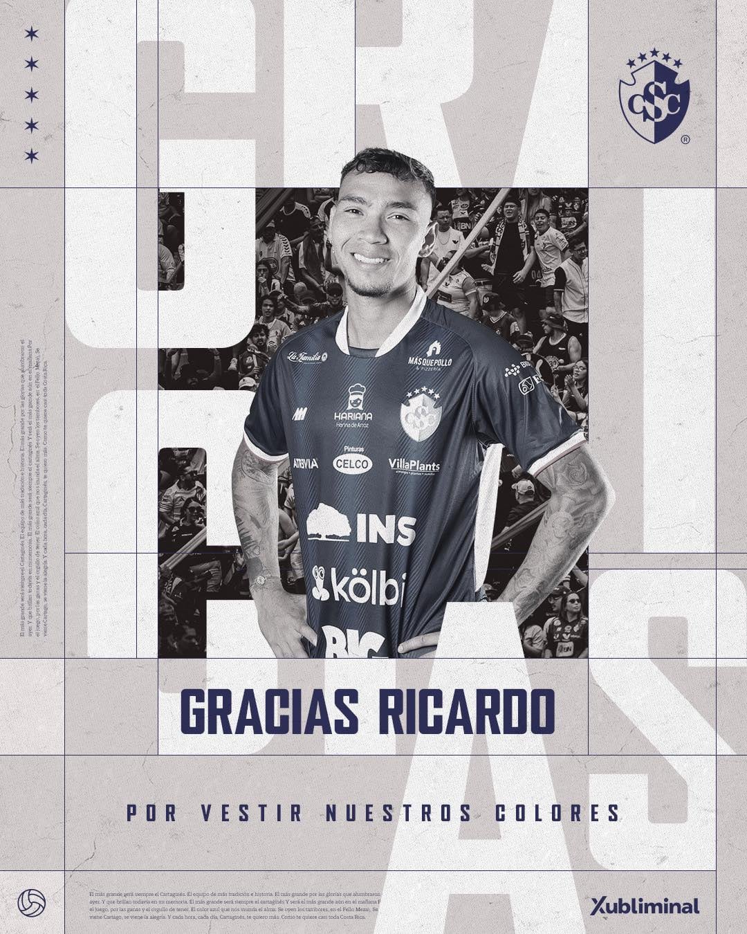 Ricardo Márquez se convirtió en la cuarta salida de Cartaginés.