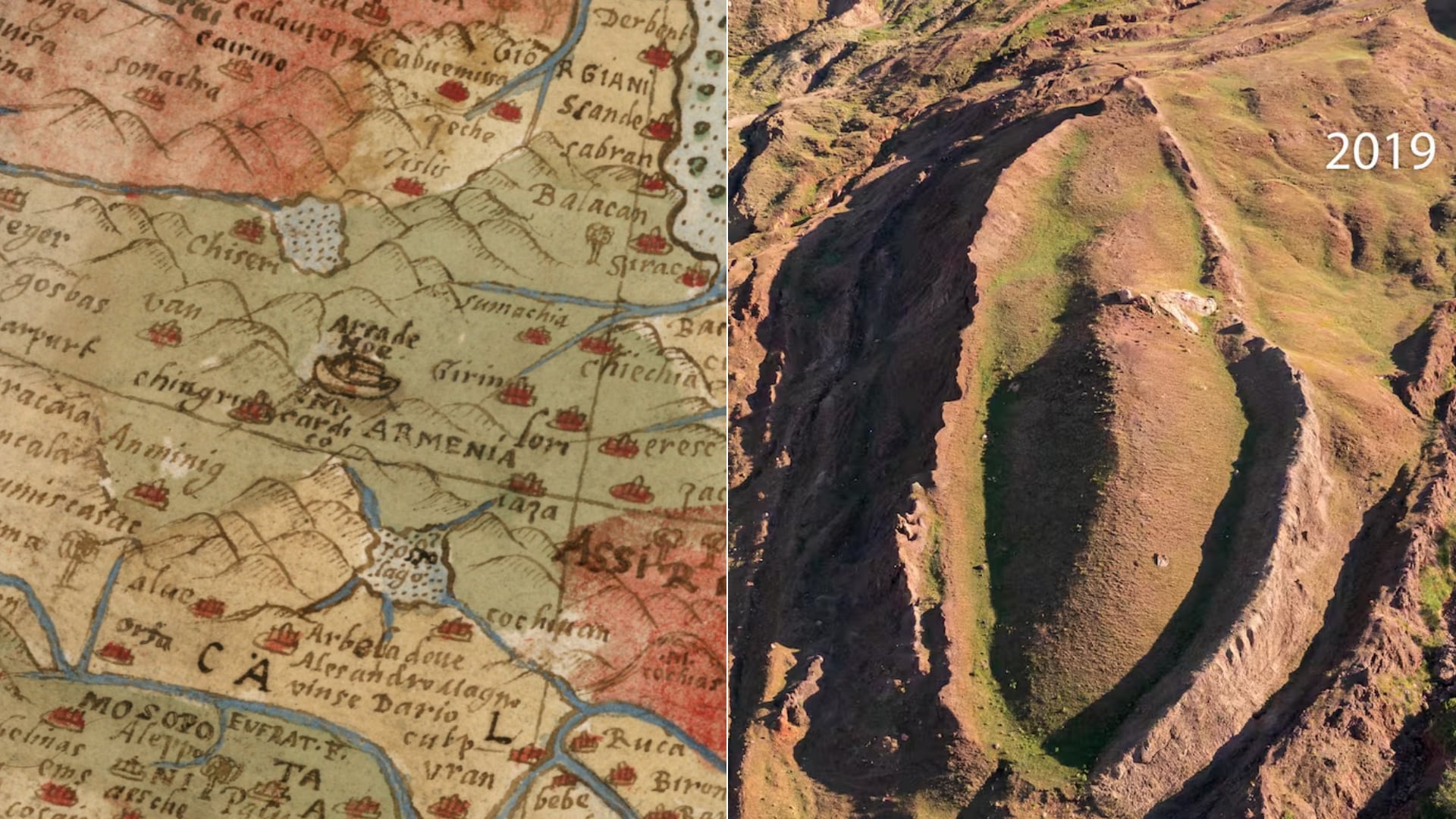 Mapa histórico y hallazgos arqueológicos reactivan las teorías sobre el posible paradero del Arca de Noé en Turquía.