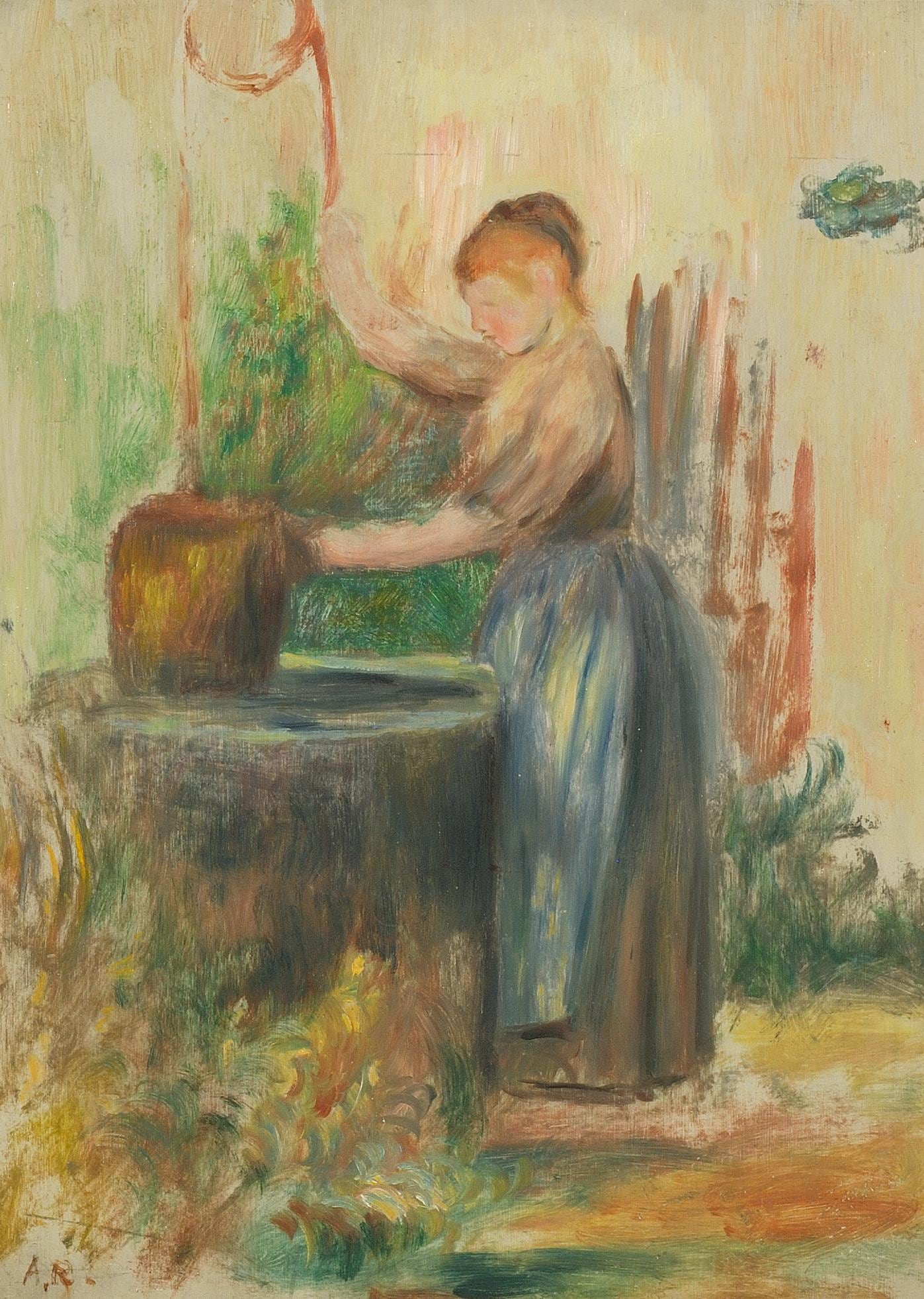 'Jeune femme au puits' (c.1886) de Pierre-Auguste Renoir.