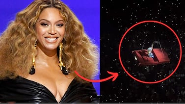 Beyoncé y el peligroso momento que vivió en concierto: su ‘auto volador’ se inclinó en el aire