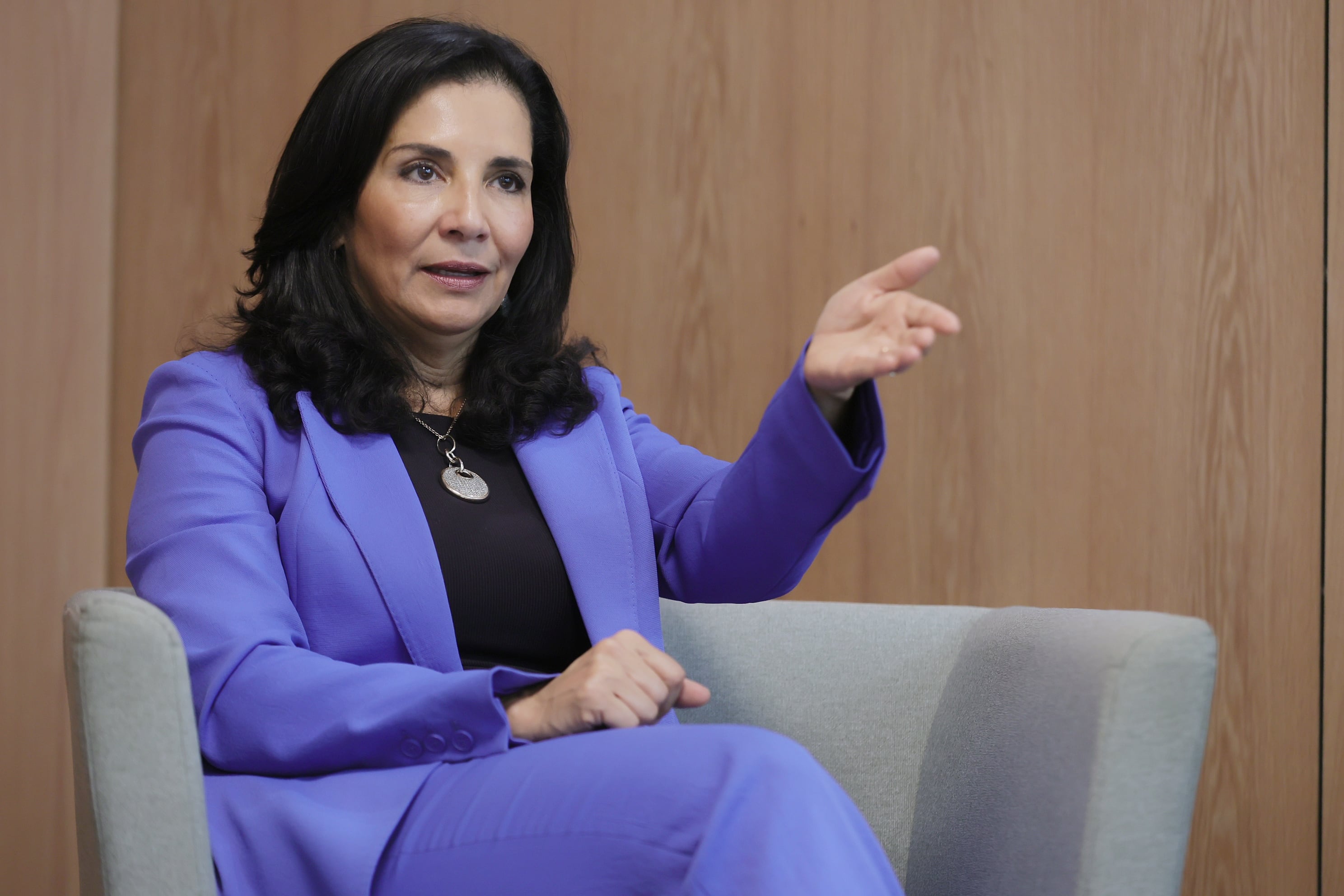 La diputada Paulina Ramírez Portuguez del PLN durante entrevista para La Nación