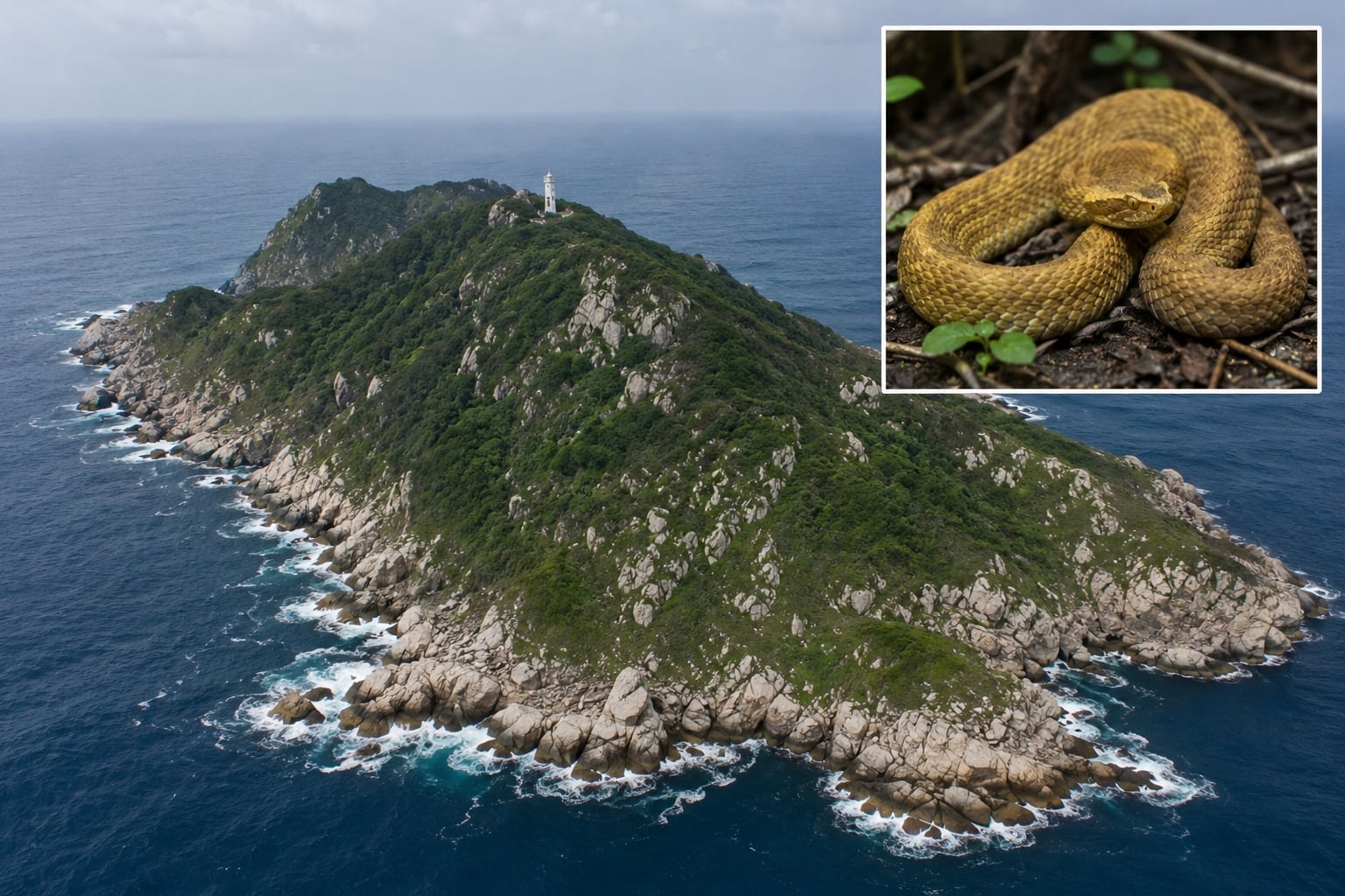 Brasil prohíbe el acceso a la Isla de las Cobras por su alta concentración de víboras venenosas y riesgo extremo para humanos.