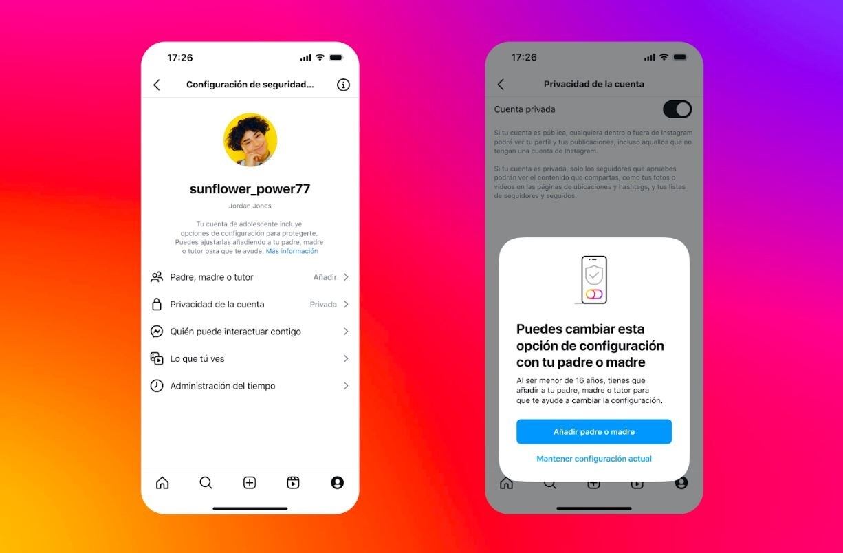 Instagram lanza "Cuentas de Adolescentes" con protección y supervisión parental. Están diseñadas para garantizar una experiencia segura para los menores.