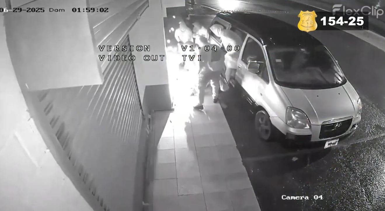 Robo quedó captado en cámaras de seguridad.