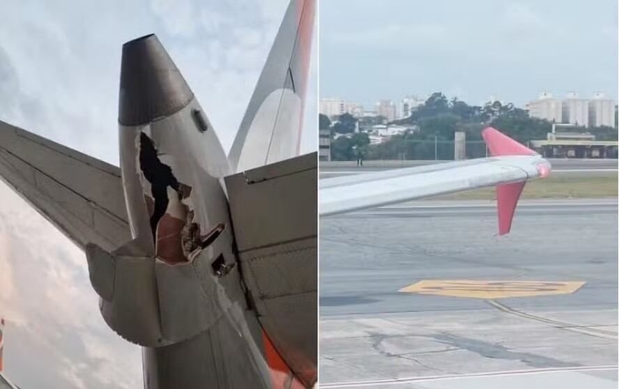 Choque entre dos aviones en el Aeropuerto de Congonhas, Brasil, provoca cancelación de vuelos y traslado de aeronaves a mantenimiento.