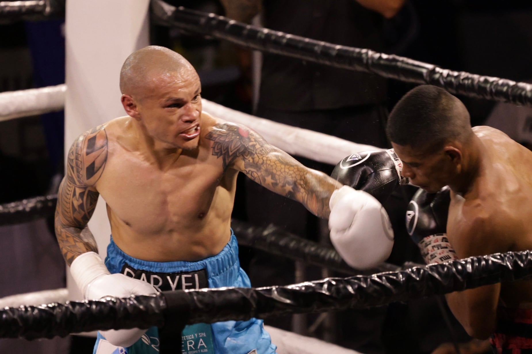 07/03/2025, Cartago, Polideportivo de Cartago, pelea por el campeonato mundial de la WBA, entre David “Medallita” Jiménez y Kevin Lara.