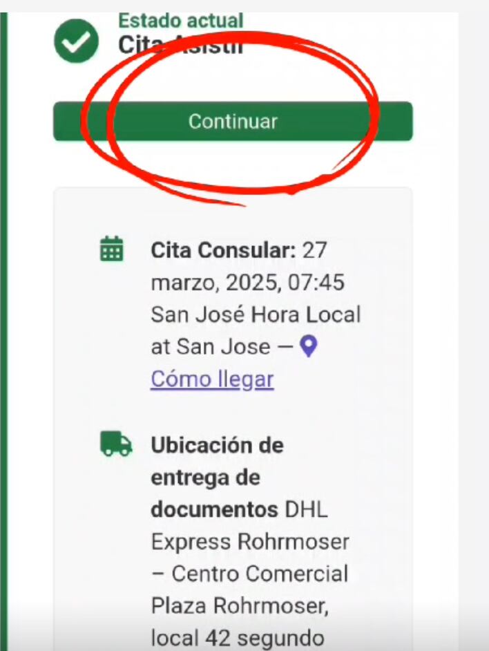 Adelantar la cita para la visa de Estados Unidos.