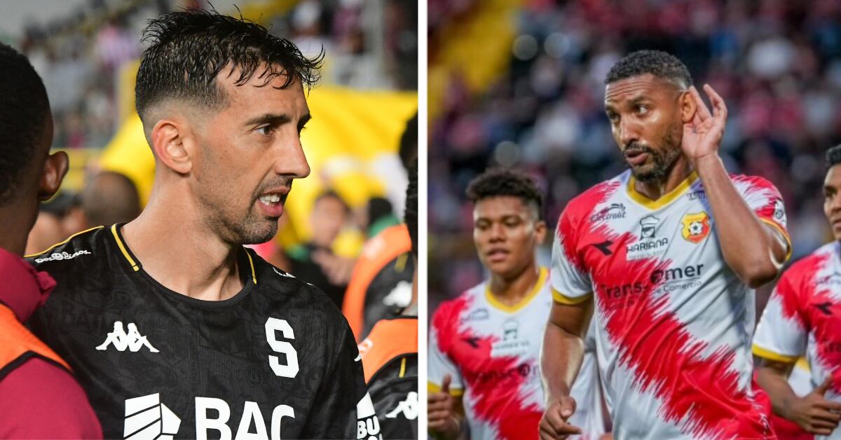 Mariano Torres de Saprissa y Marcel Hernández del Herediano tuvieron un fuerte cruce luego del partido de este sábado 22 de noviembre.