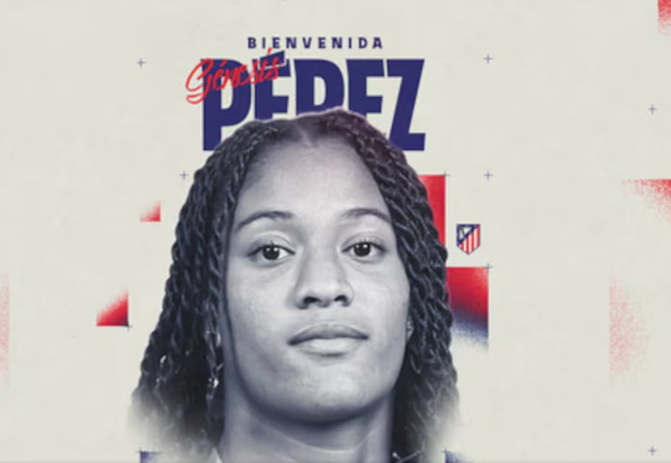 Génesis Pérez fue anunciada por el Atlético de Madrid de España.