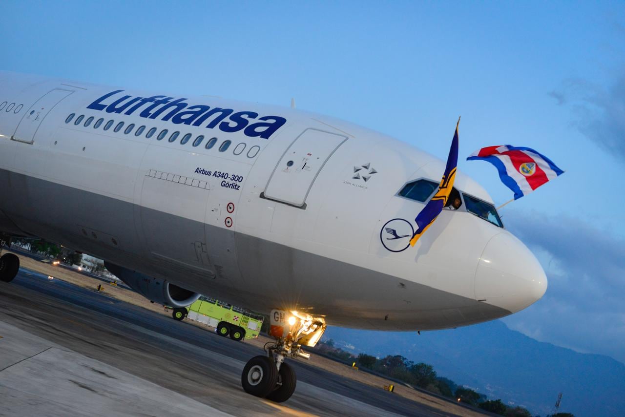 Lufthansa aumentará a cinco sus frecuencias semanales hacia Costa Rica a partir de octubre de 2026.