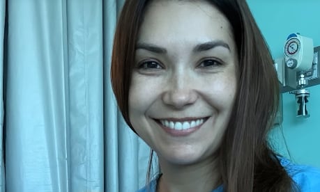 Ginnés Rodríguez desde el hospital Calderón Guardia.