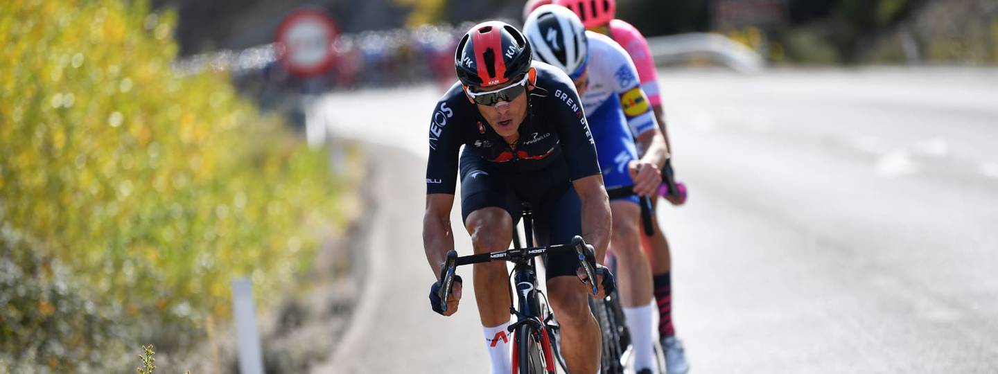 Andrey Amador en plena acción durante la quinta etapa de la Vuelta a España. Fotografía: Ineos Grenadiers