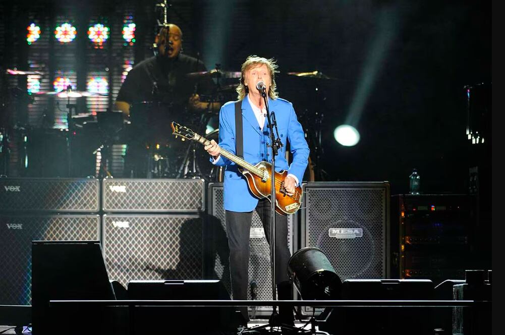 Paul McCartney se mostró alegre y muy cariñoso con los ticos durante el concierto que dio en Costa Rica el 1. ° de mayo del 2014. Foto: Arturo Pardo.
