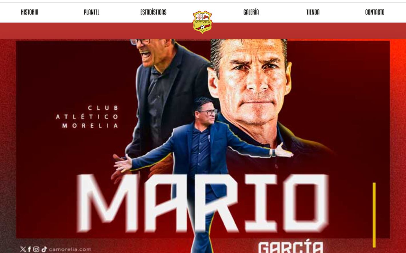 Así presentó el Atlético Morelia al entrenador Mario García, quien recientemente fue despedido del Cartaginés. Tomado de Facebook