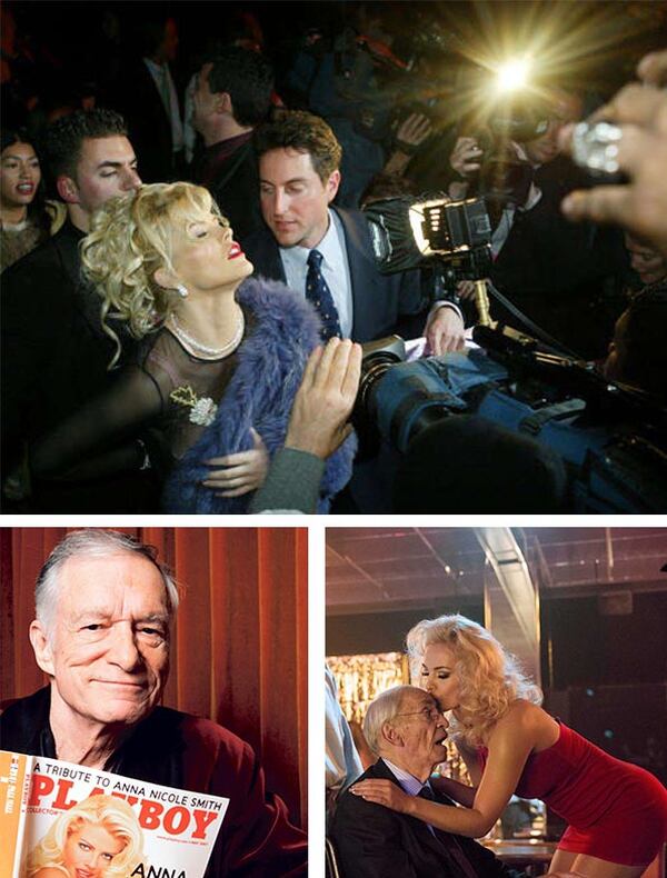 Хью Хефнер, основатель Империи Playboy, был тем, кто обнаружил Анну Николь и воспользовался этим бред, что она за то, что она была новым Marilin Monroe: оттуда
«Посмотри», который взял почти всю свою жизнь как знаменитость. Справа, два изображения документального фильма «История Анны Николь», запущенной «жизнью» в 2013 году.
Фотографии: Файл