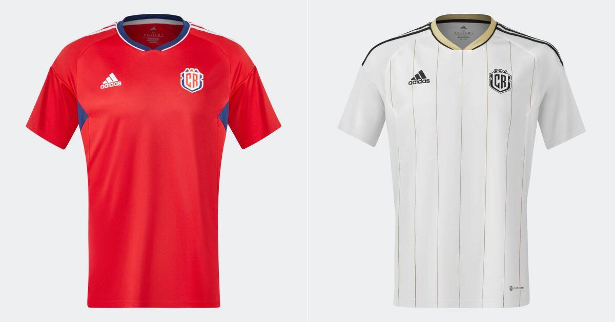 Adidas debutó con la Selección de Costa Rica en enero del 2023, con una camiseta roja con detalles en azul y otra blanca con incrustaciones en negro y dorado.