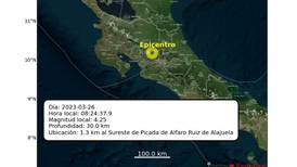 Temblor de magnitud 4,2 con epicentro en Zarcero