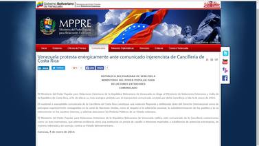 Gobierno de Nicolás Maduro acusa a Costa Rica de cometer acto 'inamistoso e insolente'