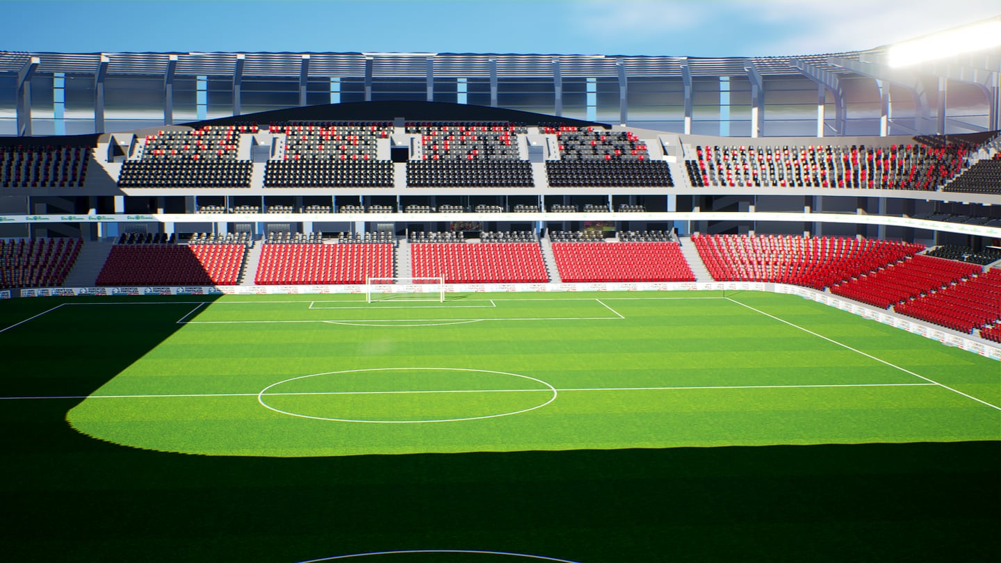 Así lucirá el nuevo estadio de la Liga Deportiva Alajuelense. Prensa LDA.