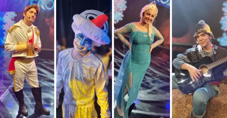 Tapón, Davis Núñez, Angie Valverde y Edson Picado se transformaron en personajes de 'Frozen' para un musical en la tercera temporada de 'La Matraca'. Foto: La Matraca para LN