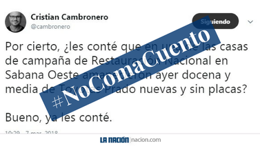 #NoComaCuento: Fabricio Alvarado desmiente que casa de campaña de la Sabana esté llena de carros nuevos