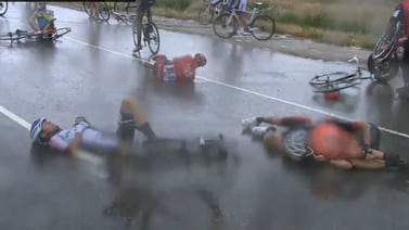 Gregory Brenes sufrió fuerte caída en quinta etapa del Tour de California