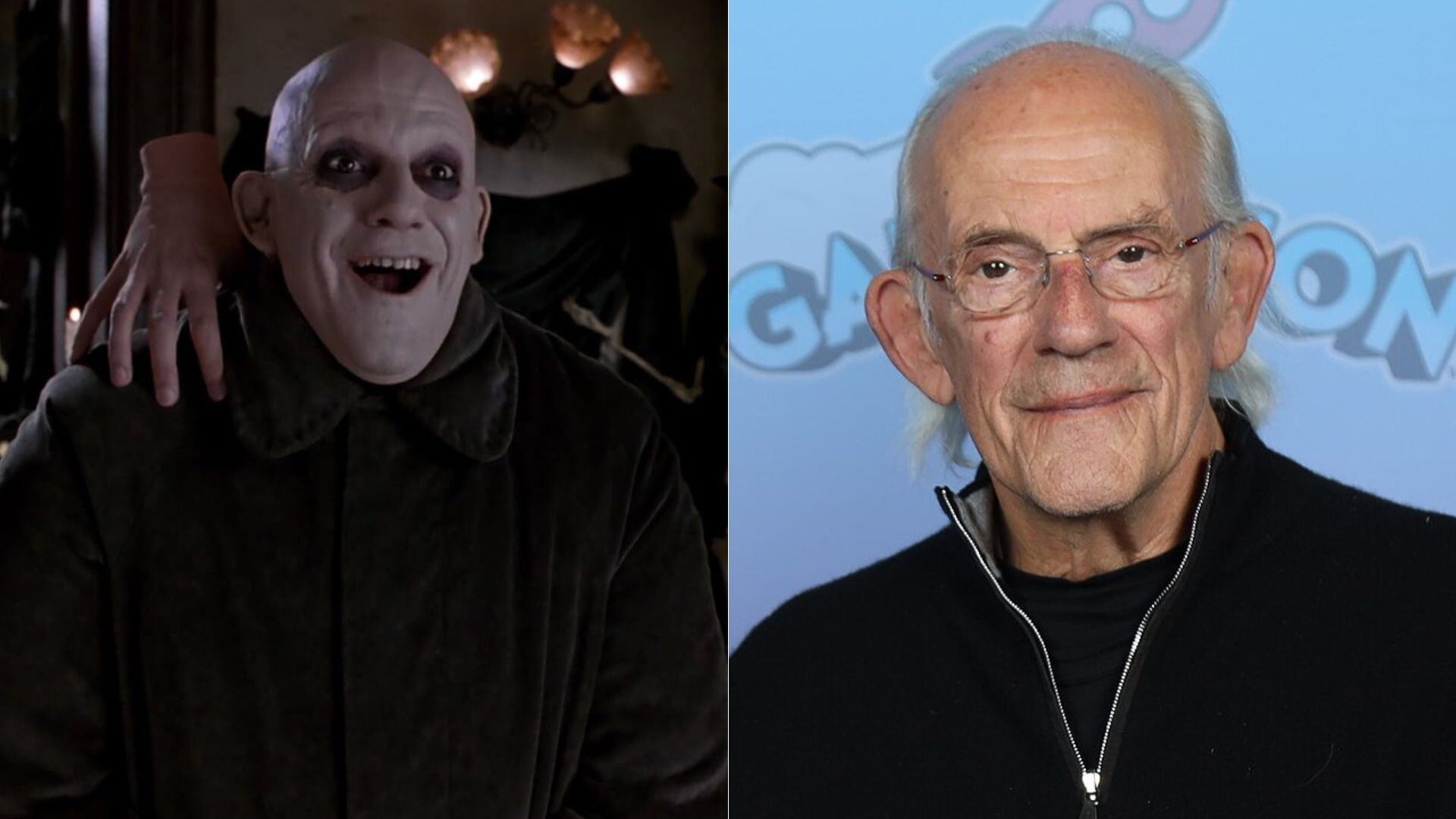 El actor con mayor edad de 'Los locos Addams' es Christopher Lloyd, quien tiene 85 años. En la serie, su personaje de Tío Lucas aparecía frecuentemente con Dedos.