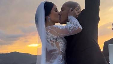 Greivin Morgan y Sheiris Montero se casaron con el atardecer de fondo 