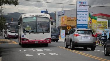 MOPT espera tener listos carriles exclusivos para buses en al menos 10 sectores del área metropolitana para el 2021