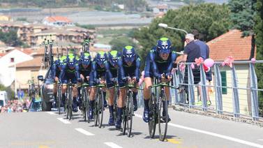 Andrey Amador y el Movistar Team terminaron de quintos en la primera etapa del Giro a Italia
